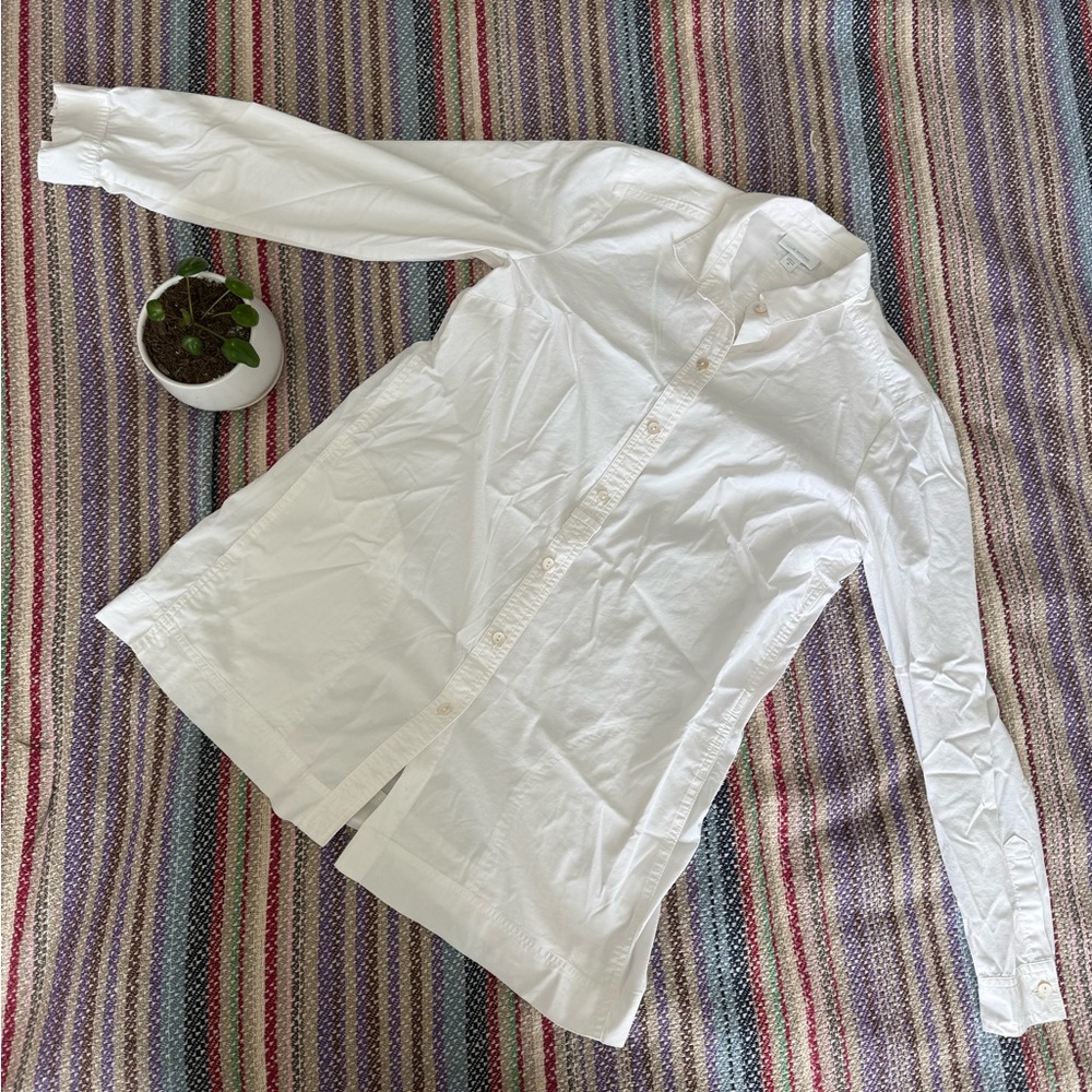 J. Jill Ivory Button-Up Tunic Blouse, Size XS